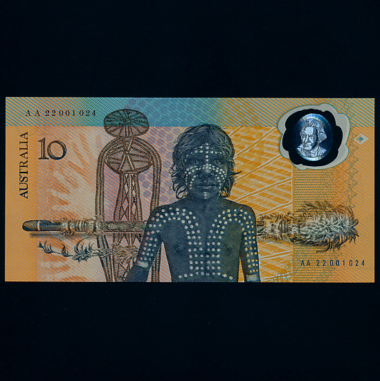 AUSTRALIA-Ʈϸ-CAPTAIN JAMES COOK(ӽ -Ž谡)-POLYMER PLASTIC-10 DOLLARS-1988