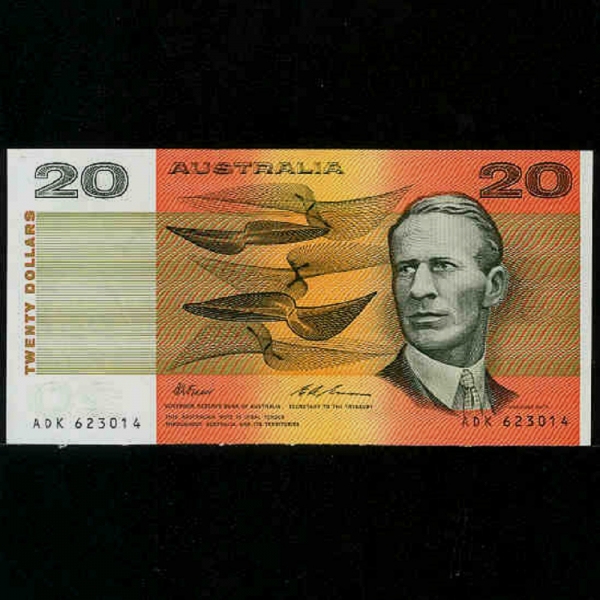 AUSTRALIA-Ʈϸ-SIR CHARLES KINGSFORD-SMITH(  ŷ ̽ -),LAWRENCE HARGRAVE(η ϱ׷̺-)-20 DOLLARS-1994