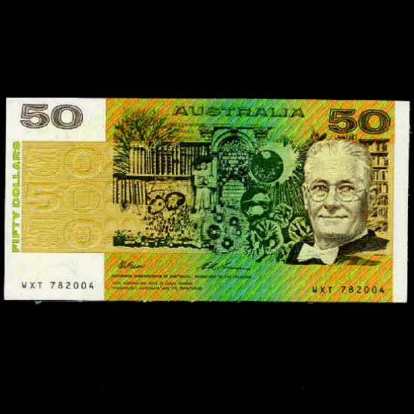 AUSTRALIA-Ʈϸ-LORD HOWARD WALKER FLOREY(Ͽ  ÷θ -),IAN CLUNIES-ROSS(̾ ŬϽ ν-)-NO.WXT782004-50 DOLLARS-1994