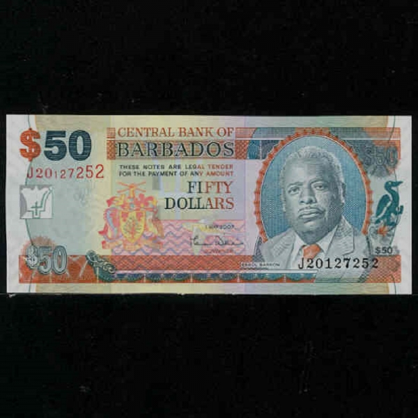 BARBADOS-ٺ̵-ERROL BARROW( ο-Ѹ)-50 DOLLARS-2007