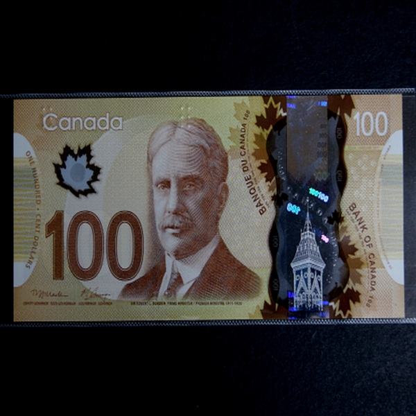 CANADA-ĳ-SIR ROBERT L.BORDEN(ιƮ -Ѹ)-POLYMER PLASTIC PAPER-100 DOLLARS-2011