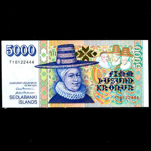 ICELAND-̽-P60-RAGNHEITHUR JONSDOTTIR-5.000 KRONUR-2001