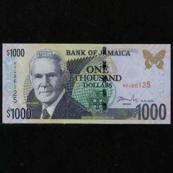 JAMAICA-ڸī-P86f-MICHAEL MANLEY(Ŭ Ǹ-ġ)-1.000 DOLLARS-2008