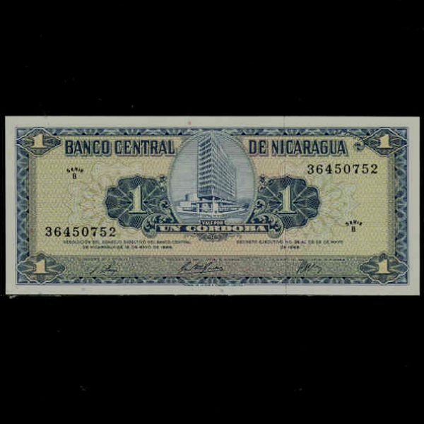 NICARAGUA-ī-P115-CENTRAL BANK.F.HERNANDEZ CORDOBA-1 CORDOBA-1968