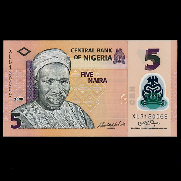 NIGERIA--P32a-ALHAJI DIR ABUBAKAR-POLYMER PLASTIC PAPER-5 NAIRA-2009