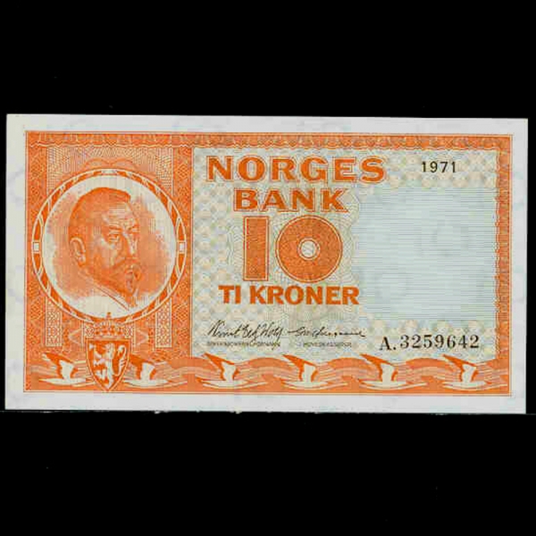 NORWAY-븣-P31f-CHRISTIAN MICHELSEN(ũƼ ÿ-ġ)-10 KRONER-1971