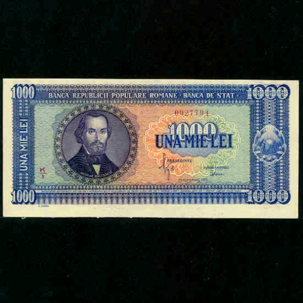 ROMANIA-縶Ͼ-P87-NICOLAE BALCESCU(ݶ ɽ-)-1.000 LEI-1950