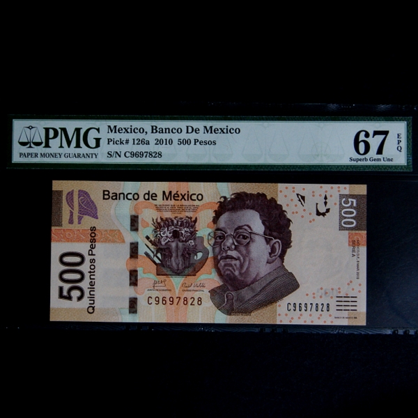 MEXICO-߽-PMG67-500 PESOS-#126a-2010
