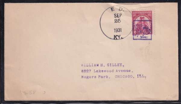 CAT()-FANCY COVER-ED,KY~CHICAGO,ILL.ü-1931.9.25