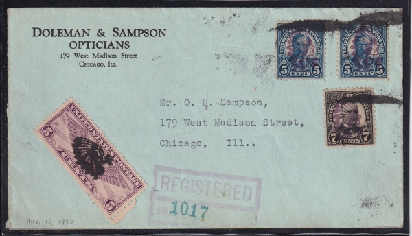INDIAN CHIEF(ε )-FANCY COVER-SANTA FE.NMEX~CHICAGO,ILL.ü-1930.8.13