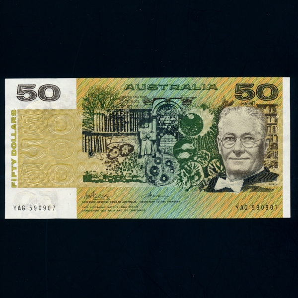 AUSTRALIA-Ʈϸ-LORD HOWARD WALKER FLOREY(Ͽ  ÷θ -),IAN CLUNIES-ROSS(̾ ŬϽ ν-)-NO.YAG590907-50 DOLLARS-1973