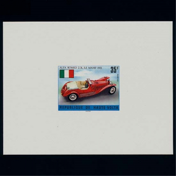 BURKINA FASO(θŰļ)-DELUXE SHEET-#364-35f-ITALY FLAG,ALFA ROMEO LEMANS,1931(1931  ι̿ )-1975.4.6