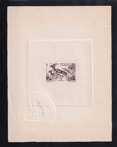 TOGO()-DIE PROOF-#321-5f-RED-FRONTED GAZELLES(̸)-1947.10.6