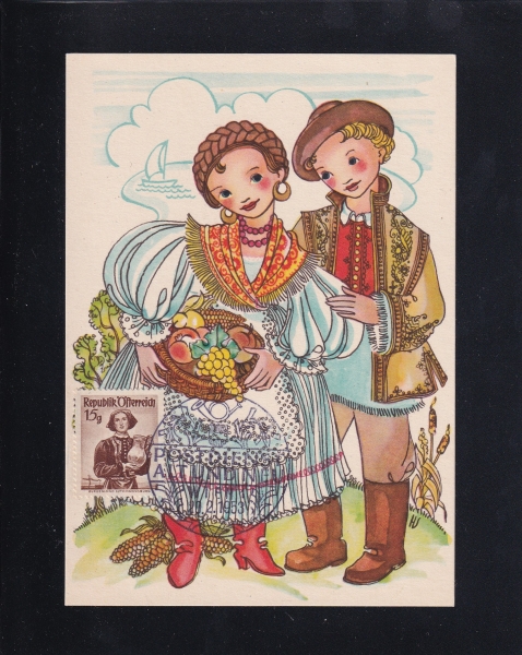 AUSTRIA(Ʈ)-߽øī(MAXIMUM CARD)-#523-15g-BURGENLAND,LUTZMANNSBURG(θũ)-1953.2.20