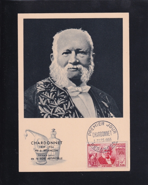 FRANCE()-߽øī(MAXIMUM CARD)-#762-30f-BERNIGAUD DE CHARDONNET,RAYON(  )-1955.3.5