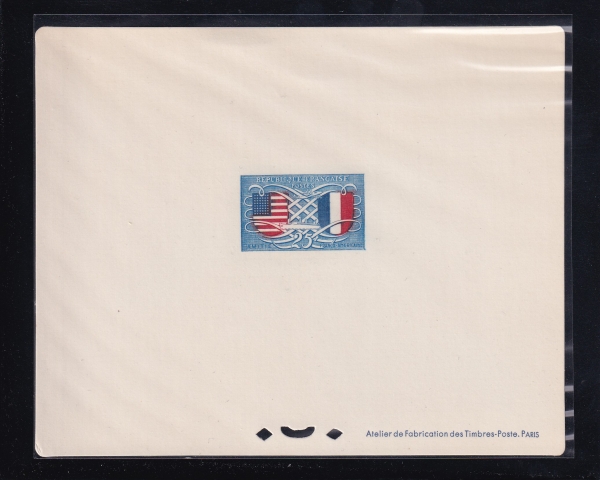 FRANCE()-DIE PROOF-#622-25f-US AND FRENCH FLAGS,PLANE,STEAMSHIP(,,)-1949.5.14