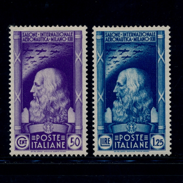 ITALIA(Ż)-347~8(2)-LEONARDO DA VINCH( ٺġ)-1935.10.1