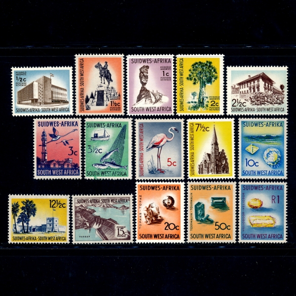 SOUTH WEST AFRICA(ī ȭ)-#266~280(15)-BUILDING,BIRDS,JEWELRY(๰,,)-1961~63