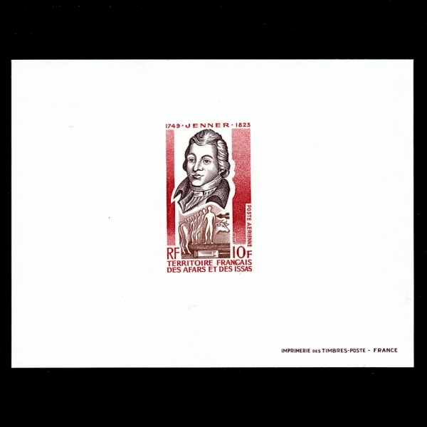 AFARS AND ISSAS(  ĸ ̻罺)-DELUXE SHEET-#C85-10f-EDWARD JENNER( )-1973.5.9