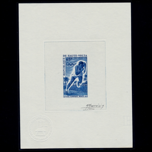 BURKINA FASO(θŰļ)-DIE PROOF-#C102-65f-RUNNING,OLYMPIC RINGS(󼱼,ø ¡)-1972.5.5