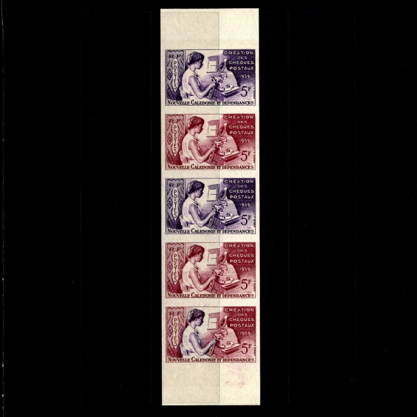 NEW CALEDONIA(ĮϾ)-COLOR PROOF-#312-5f-GIRL OPERATING CHECK WRITER(üũ )-1960.5.20