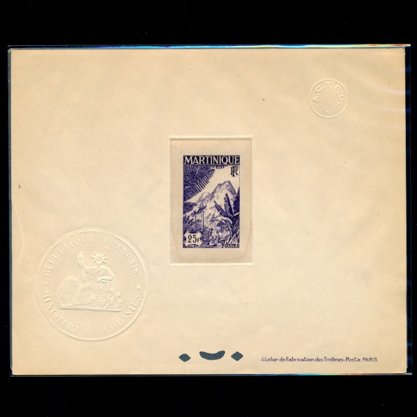 MARTINIQUE(Ƽũ)-DIE PROOF-#232-25f-MOUNTAINS()-1947.6.2