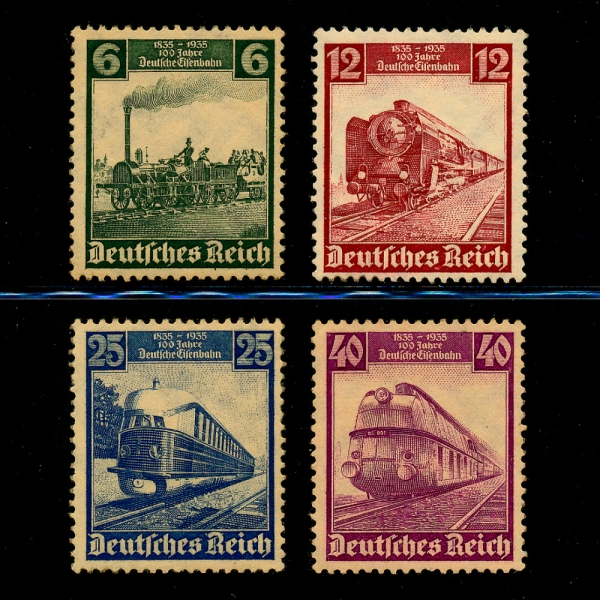 GERMANY--#459~62-4-THE EAGLE,THE MODERN TRAIN,THE HAMBURG FLYER,STREAMLINED LOCOMOTIVE( )-1935.7.10