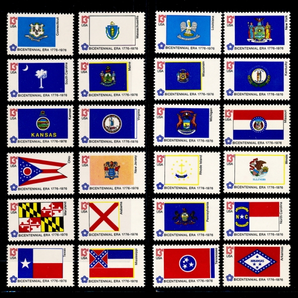 UNITED STATES(̱)-#A1023(24)-STATE FLAGS(̱    )-1976.2.23