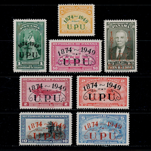 PANAMA(ĳ)-#368~370,C114~8(8)-UPU()-1949.9