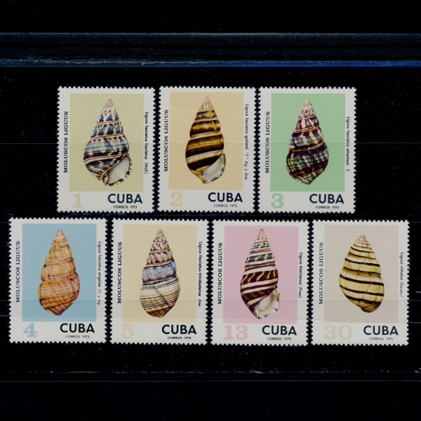CUBA()-#1843~9(7)-SEA SHELLS()-1973.10.28