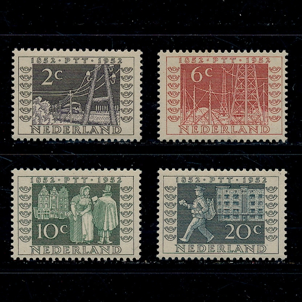 NETHERLANDS(״)-#332~5(4)-POSTAGE STAMPS AND TELEGRAPH SERVICE()-1952.6.28