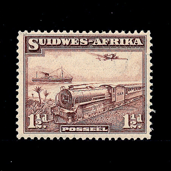 SOUTH  WEST AFRICA(īȭ)-#110-1 1/2p-MAIL TRANSPORT( )-1937
