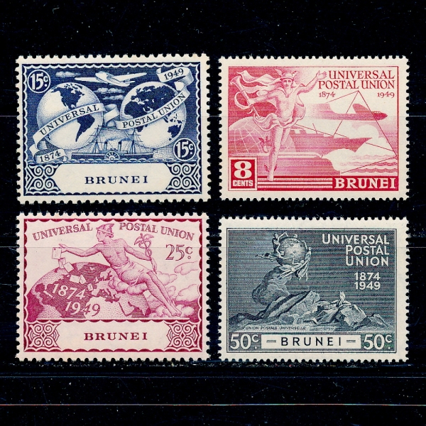 BRUNEI(η)-#79~82(4)-UPU(Ϲ  )-1949.10.10