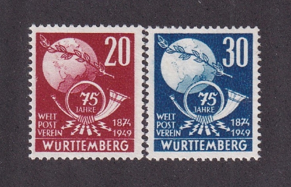 GERMAN OCCUPATION STAMPS(‎‎ ‎‎‎‎ ‎‎)-#8N40~1(2)-UPU(Ϲ  )-1949.10.4