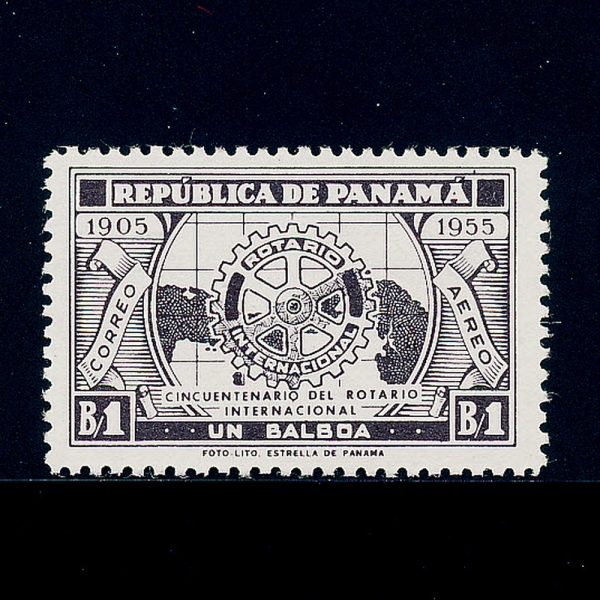 PANAMA(ĳ  )-#C152a-1b-ROTARY EMBLEM AND MAP(Ÿ)-1955.2.23