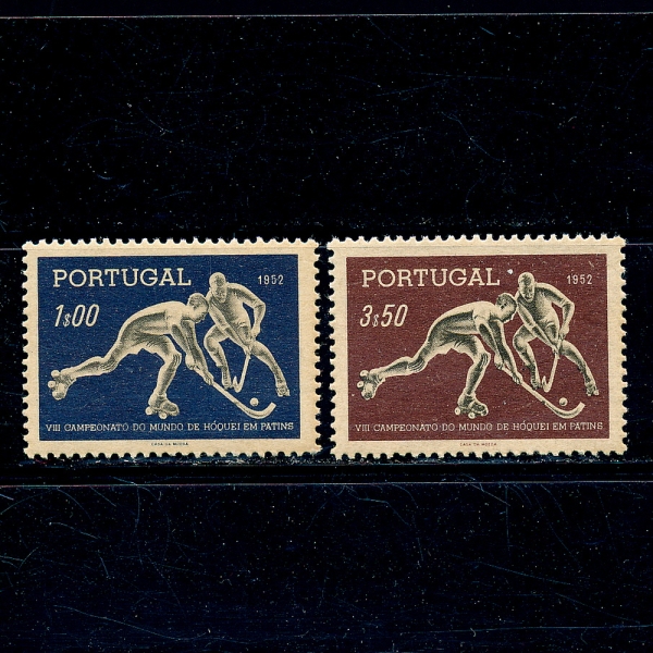 PORTUGAL()-#749~750(2)-8TH WORLD CHAMPIONSHIP HOCKEY-ON-SKATES MATCHES(  Ű  Ʈ )-1952.6.28