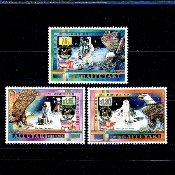 AITUTAKI(ŸŰ)-#435~7(3)-APOLLO 11 MISSION( 11)-1989.7.28