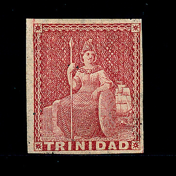 TRINIDAD(Ʈϴٵ)-#1a-1p(BROWN RED)-BRITANNIA(긮ŸϾ)-1853