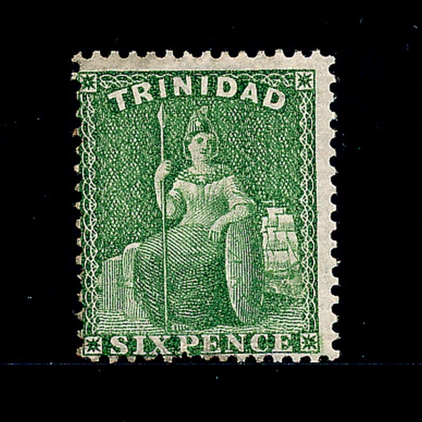 TRINIDAD(Ʈϴٵ)-#60-6p(YELLOW GREEN)-BRITANNIA(긮ŸϾ)-1876