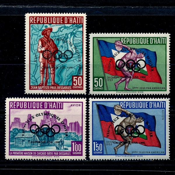 HAITI(Ƽ)-#451,C148~150(4)-8TH OLYMPIC WINTER GAMES,SQUAW VALLEY(ø)-1960.2.29