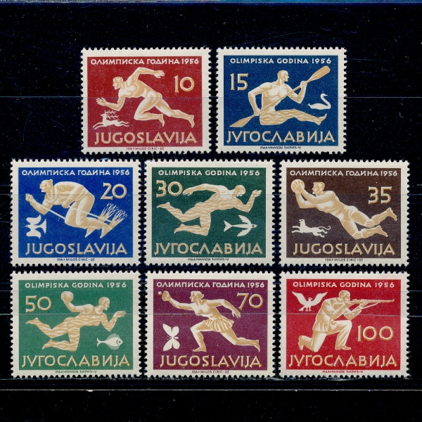 YUGOSLAVIA(κ)-#461~8(8)-16TH OLYMPIC GAMES,MELBOURNE(ø)-1956.10.24