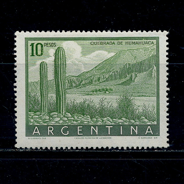 ARGENTINA(ƸƼ)-#640-10p-CLIFFS OF HUMAHUACA(ĸľī )-1955