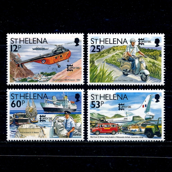 ST.HELENA(Ʈ ﷹ)-#677~680(4)-POSTAL TRANSPORT( )-1996.6.6