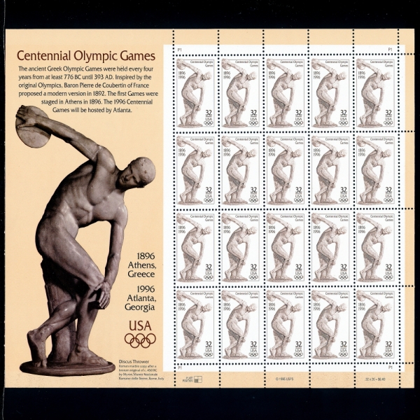 UNITED STATES(̱)-#32c-20 -CENTENNIAL OLYMPIC GAMES(100ֳ ø)-1996