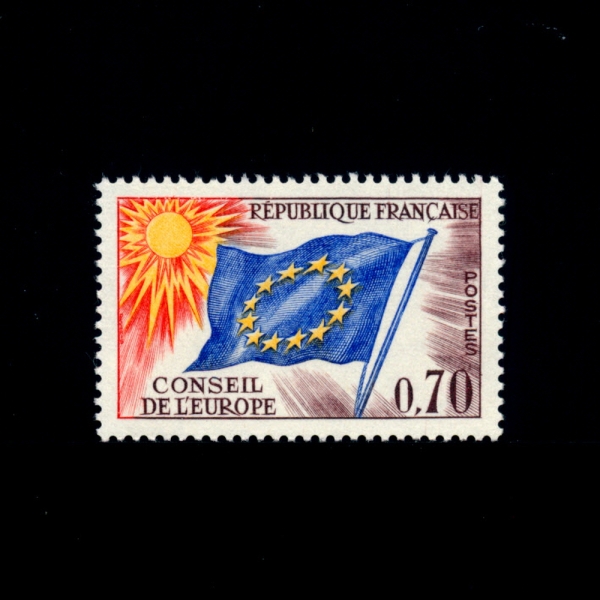 FRANCE()-#1015-70c-COUNCIL OF EUROPE FLAG( )-1969.3.24