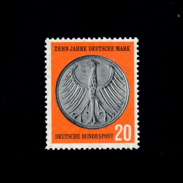 GERMANY()-#787-20pf-HERALDIC EAGLE 5M COIN(,)-1958.6.20