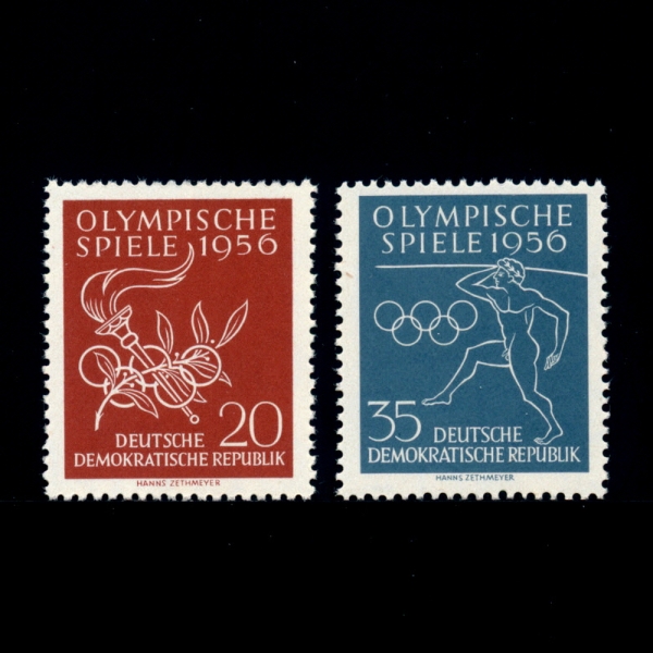 GERMAN DEMOCRATIC REPUBLIC()-#307~8(2)-16TH OLYMPIC GAMES, MELBOURNE(ø)-1956.9.28
