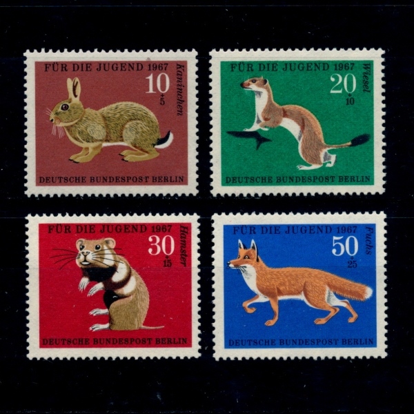 GERMAN OCCUPATION STAMPS()-#9NB45~8(4)-ANIMALS()-1967.4.4