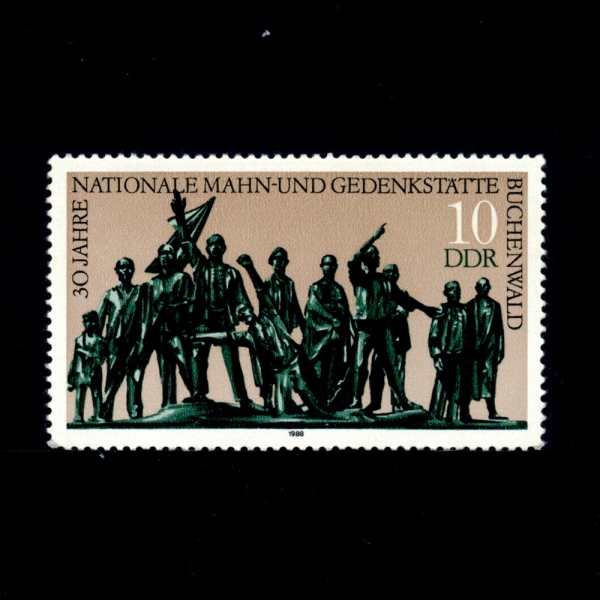 GERMAN DEMOCRATIC REPUBLIC()-#2702-10pf-MEMORIAL AT BUCHENWALD, 30TH ANNIV.(Ʈ )-1988.9.13