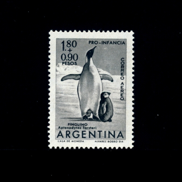 ARGENTINA(아르헨티나)-#CB29-1.80p+0.90c-EMPEROR PENGUINS(황제 펭귄)-1961.2.25일